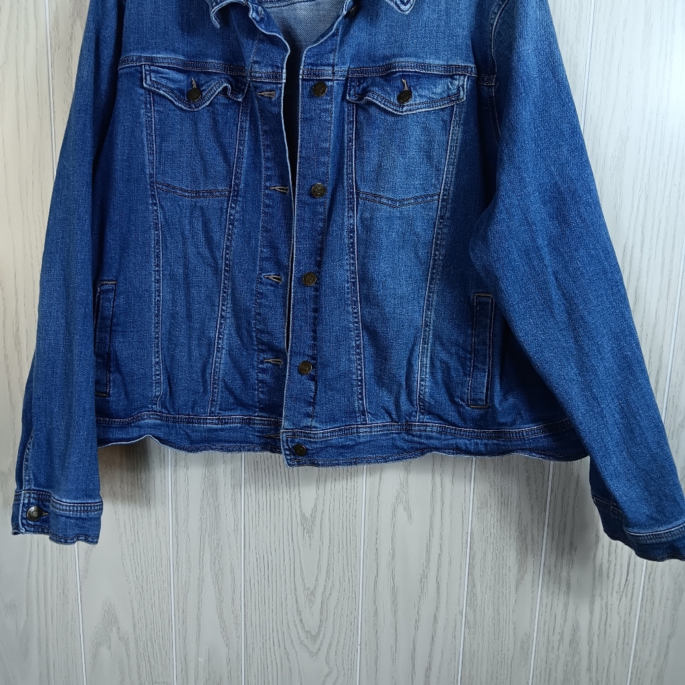 AVA and VIV size 4X denim Jean jacket blue - Picture 4 of 13